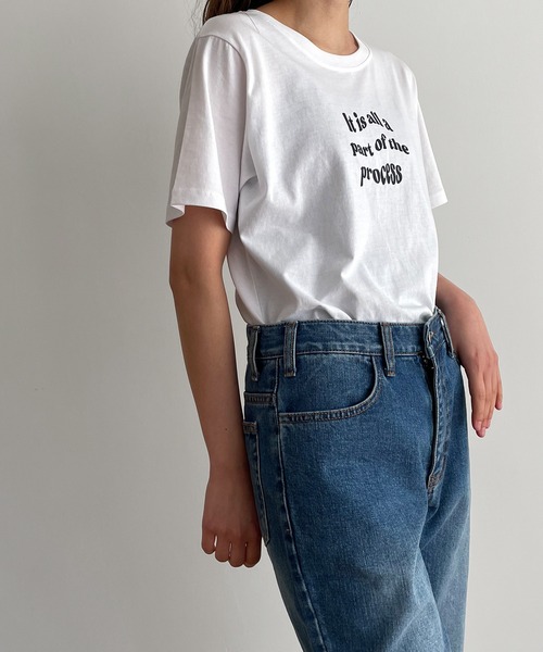 CANAL JEAN（キャナルジーン）の「El mar(エルマール) "It is all"半袖Tシャツ（Tシャツ/カットソー・レディース・カーキ/ホワイト・ONE SIZE）」の3枚目の写真