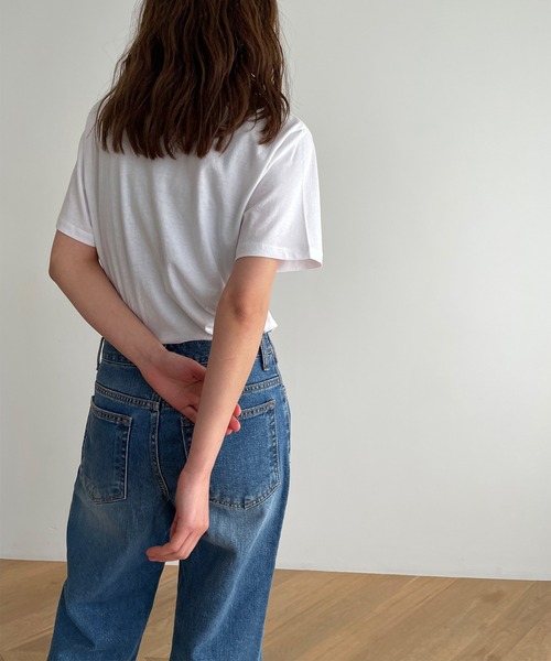 CANAL JEAN（キャナルジーン）の「El mar(エルマール) "It is all"半袖Tシャツ（Tシャツ/カットソー・レディース・カーキ/ホワイト・ONE SIZE）」の4枚目の写真