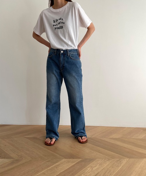 CANAL JEAN（キャナルジーン）の「El mar(エルマール) "It is all"半袖Tシャツ（Tシャツ/カットソー・レディース・カーキ/ホワイト・ONE SIZE）」の5枚目の写真