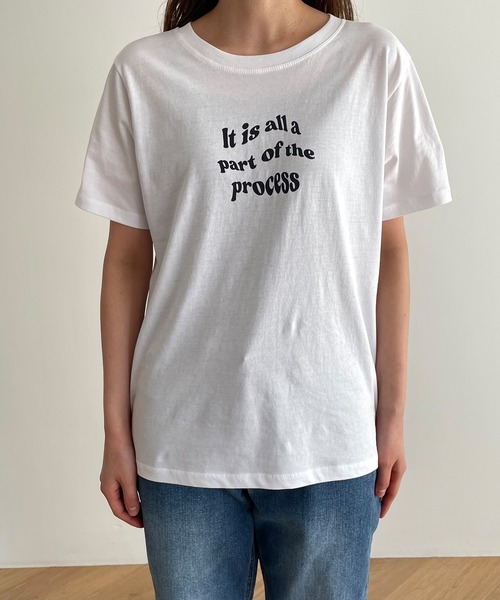 CANAL JEAN（キャナルジーン）の「El mar(エルマール) "It is all"半袖Tシャツ（Tシャツ/カットソー・レディース・カーキ/ホワイト・ONE SIZE）」の9枚目の写真