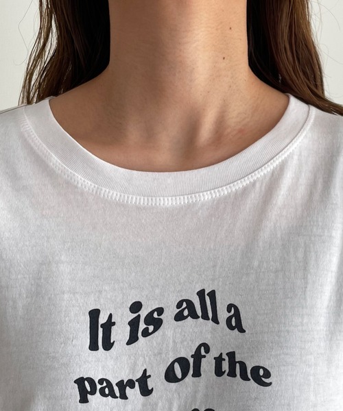 CANAL JEAN（キャナルジーン）の「El mar(エルマール) "It is all"半袖Tシャツ（Tシャツ/カットソー・レディース・カーキ/ホワイト・ONE SIZE）」の12枚目の写真