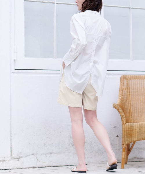 UR'S（ユアーズ）の「撥水ハーフパンツ/ラッシュガード（ラッシュガード・レディース・カーキ/ブラック/アイボリー・S/L/M）」の2枚目の写真