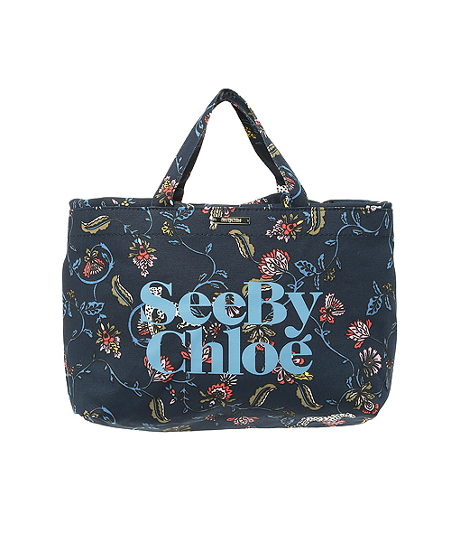 SEE BY CHLOE（シーバイクロエ）の「GIMMICK MINI SHOPPING BAG（ショルダーバッグ・レディース・グレー/ネイビー・FREE）」の2枚目の写真