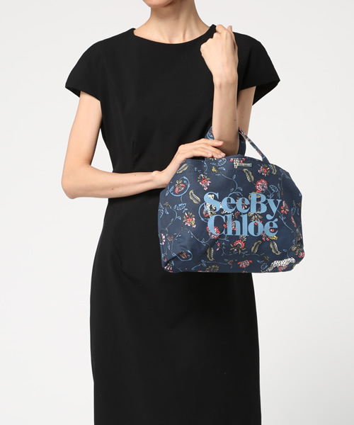 SEE BY CHLOE（シーバイクロエ）の「GIMMICK MINI SHOPPING BAG（ショルダーバッグ・レディース・グレー/ネイビー・FREE）」の10枚目の写真