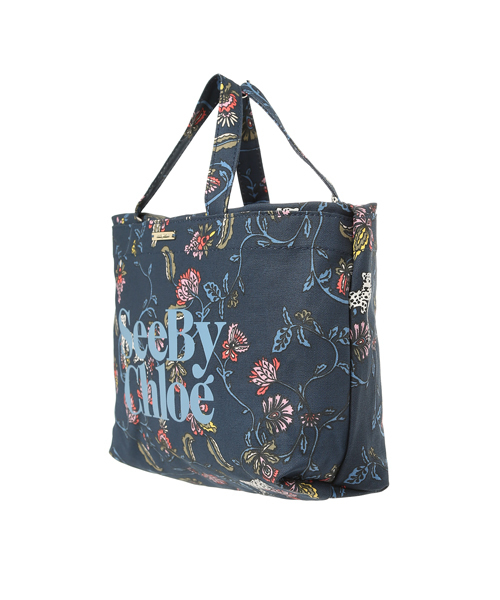 SEE BY CHLOE（シーバイクロエ）の「GIMMICK MINI SHOPPING BAG（ショルダーバッグ・レディース・グレー/ネイビー・FREE）」の3枚目の写真