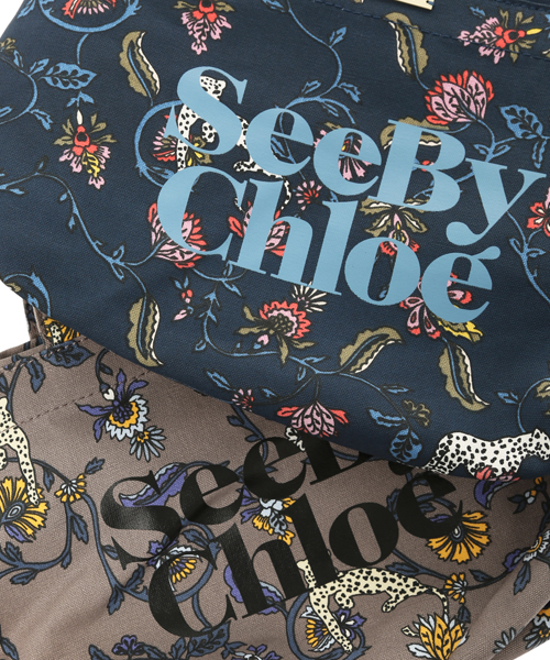 SEE BY CHLOE（シーバイクロエ）の「GIMMICK MINI SHOPPING BAG（ショルダーバッグ・レディース・グレー/ネイビー・FREE）」の9枚目の写真