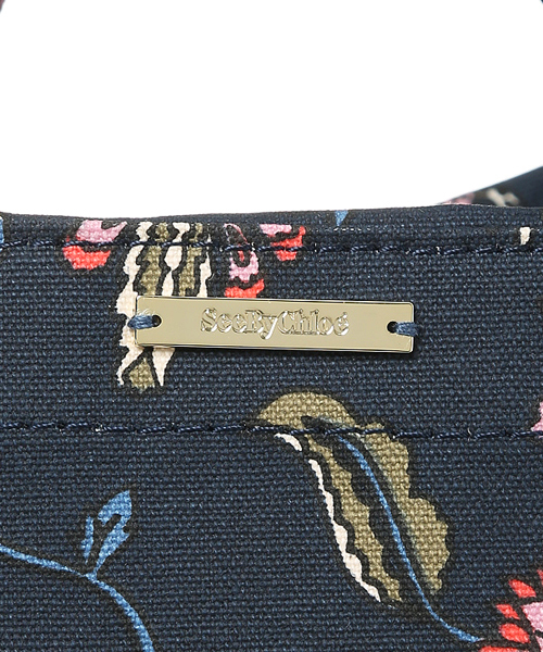 SEE BY CHLOE（シーバイクロエ）の「GIMMICK MINI SHOPPING BAG（ショルダーバッグ・レディース・グレー/ネイビー・FREE）」の8枚目の写真