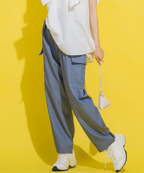 VICKY（ビッキー）の「【今季トレンド！】ダッドスラックスカーゴパンツ《手洗い可能》（カーゴパンツ・レディース・カーキ/ブラック/ブルー/イエロー・M）」の3枚目の写真