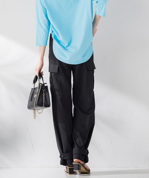 VICKY（ビッキー）の「【今季トレンド！】ダッドスラックスカーゴパンツ《手洗い可能》（カーゴパンツ・レディース・カーキ/ブラック/ブルー/イエロー・M）」の5枚目の写真