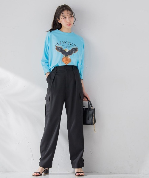 VICKY（ビッキー）の「【今季トレンド！】ダッドスラックスカーゴパンツ《手洗い可能》（カーゴパンツ・レディース・カーキ/ブラック/ブルー/イエロー・M）」の7枚目の写真