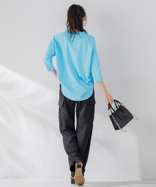 VICKY（ビッキー）の「【今季トレンド！】ダッドスラックスカーゴパンツ《手洗い可能》（カーゴパンツ・レディース・カーキ/ブラック/ブルー/イエロー・M）」の9枚目の写真