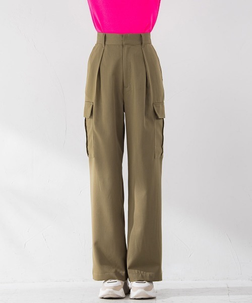 VICKY（ビッキー）の「【今季トレンド！】ダッドスラックスカーゴパンツ《手洗い可能》（カーゴパンツ・レディース・カーキ/ブラック/ブルー/イエロー・M）」の16枚目の写真