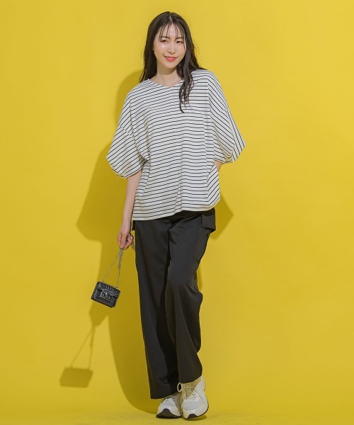 VICKY（ビッキー）の「【今季トレンド！】ダッドスラックスカーゴパンツ《手洗い可能》（カーゴパンツ・レディース・カーキ/ブラック/ブルー/イエロー・M）」の13枚目の写真