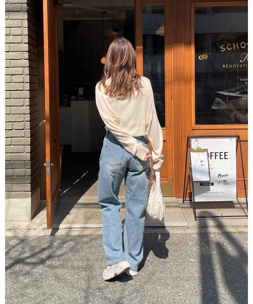 LE MORE（リモア）の「ボートネックシアーニットプルオーバー（ニット/セーター・レディース・ピンク/ブラック/ブラウン/アイボリー・FREE）」の14枚目の写真