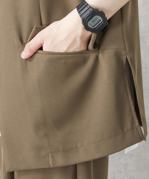 URBAN COLLECTION(アーバンコレクション)の「ドレープツイルベスト(ベスト・メンズ・カーキ/ブラック/チャコール・L/M)」の16枚目の写真