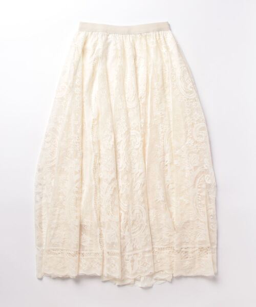 Coo+i（クーイ）の「レーススカート（スカート・レディース・アイボリー・FREE）」の2枚目の写真