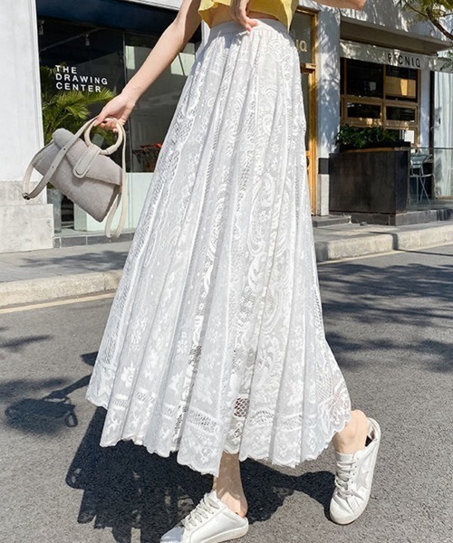 Coo+i（クーイ）の「レーススカート（スカート・レディース・アイボリー・FREE）」の5枚目の写真