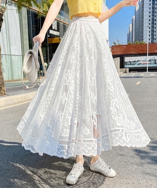 Coo+i（クーイ）の「レーススカート（スカート・レディース・アイボリー・FREE）」の11枚目の写真