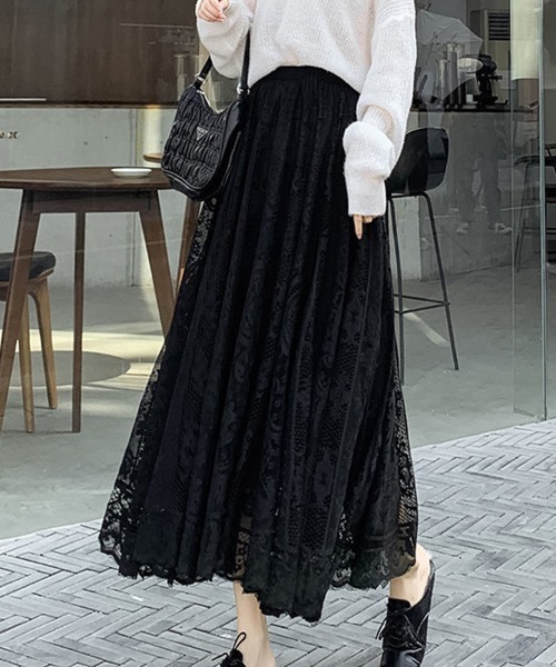 Coo+i（クーイ）の「レーススカート（スカート・レディース・アイボリー・FREE）」の8枚目の写真