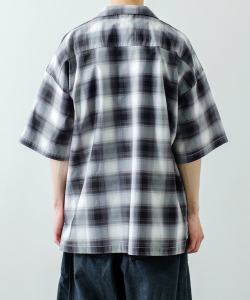 improves（インプローブス）の「ブロードオンブレ チェック 半袖 オープンカラーシャツ（シャツ/ブラウス・メンズ・ブラック/ブラウン/ネイビー・X-LARGE/MEDIUM/LARGE）」の6枚目の写真