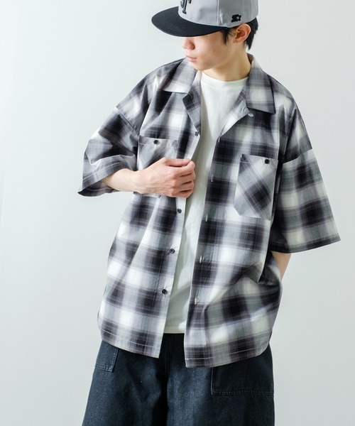 ★Fuelヴィンテージオンブレチェック半袖シャツ★XL★メタルボタン★ ☆Fuelヴィンテージオンブレチェック半袖シャツ☆XL☆メタル