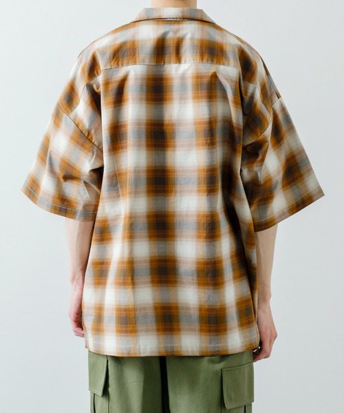 improves（インプローブス）の「ブロードオンブレ チェック 半袖 オープンカラーシャツ（シャツ/ブラウス・メンズ・ブラック/ブラウン/ネイビー・X-LARGE/MEDIUM/LARGE）」の11枚目の写真