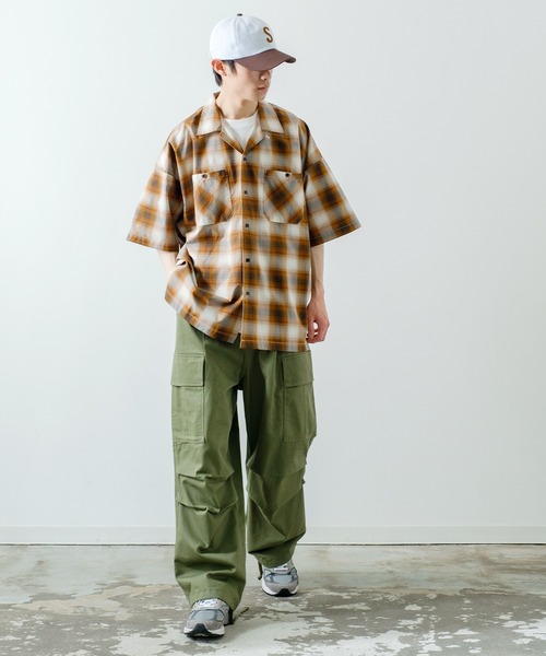 improves（インプローブス）の「ブロードオンブレ チェック 半袖 オープンカラーシャツ（シャツ/ブラウス・メンズ・ブラック/ブラウン/ネイビー・X-LARGE/MEDIUM/LARGE）」の13枚目の写真