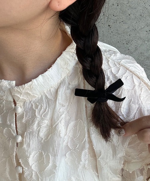 cuorequal（クオレコール）の「2setリボンヘアピン（ヘアピン・レディース・ブラック/ブラック系その他・FREE）」の9枚目の写真