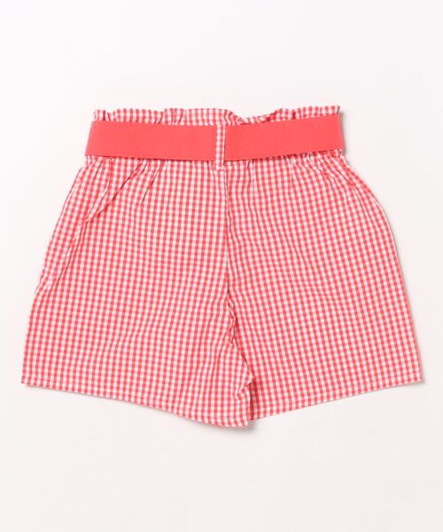 BENETTON (UNITED COLORS OF BENETTON)(ベネトンユナイテッドカラーズオブベネトン)の「キッズチェックリボンドロストショートパンツG(その他パンツ・キッズ・レッド・98/104/X-SMALL/90/116/82)」の2枚目の写真
