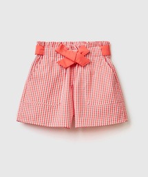 BENETTON (UNITED COLORS OF BENETTON) | キッズチェックリボンドロストショートパンツG(その他パンツ)