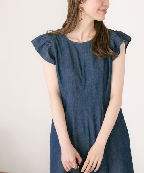 URBAN RESEARCH Sonny Label（アーバンリサーチサニーレーベル）の「デニムフリルオールインワン（つなぎ/オールインワン・レディース・ライトインディゴブルー/インディゴブルー・36/38）」の22枚目の写真