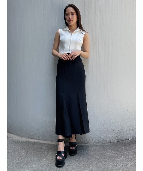 ENVYM（アンビー）の「マーメイドプリーツスカート（スカート・レディース・ブラック/アイボリー・FREE）」の15枚目の写真