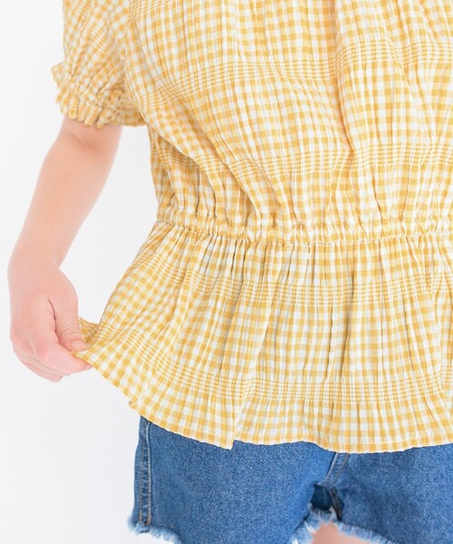 BRANSHES(ブランシェス)の「ギンガム5分袖ブラウス(シャツ/ブラウス・キッズ・ラベンダー/ブラック/シャーベット・90/120/110/100/140/150/130)」の18枚目の写真