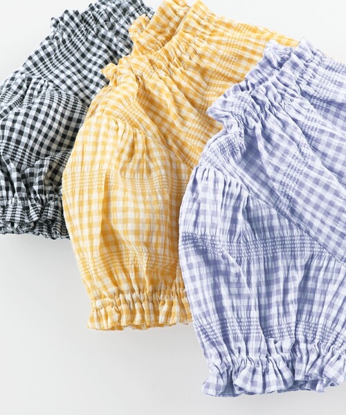 BRANSHES(ブランシェス)の「ギンガム5分袖ブラウス(シャツ/ブラウス・キッズ・ラベンダー/ブラック/シャーベット・90/120/110/100/140/150/130)」の13枚目の写真