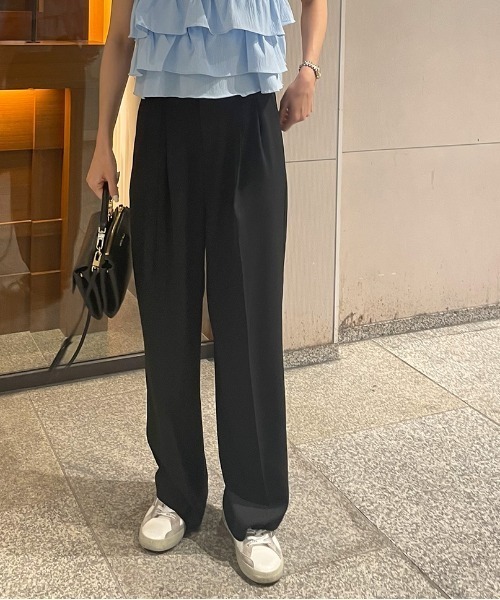 ISOOK（アイスー）の「Wide gurkha slacks / ワイドグルカスラックス(ai select)（スラックス・レディース・ブラック・FREE）」の4枚目の写真