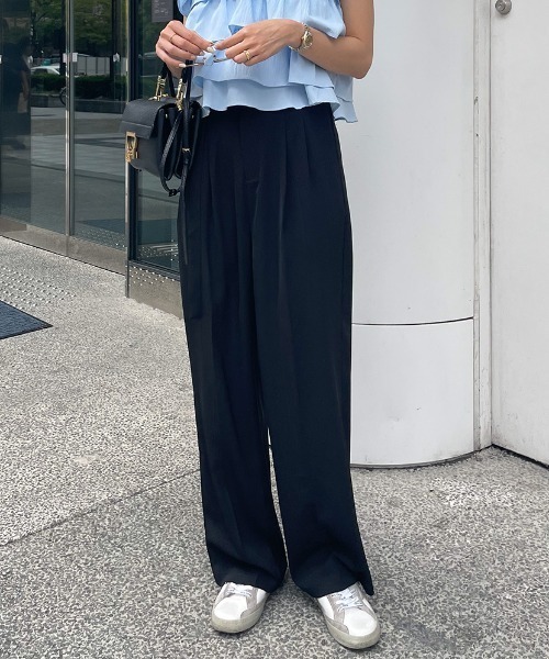 ISOOK（アイスー）の「Wide gurkha slacks / ワイドグルカスラックス(ai select)（スラックス・レディース・ブラック・FREE）」の2枚目の写真