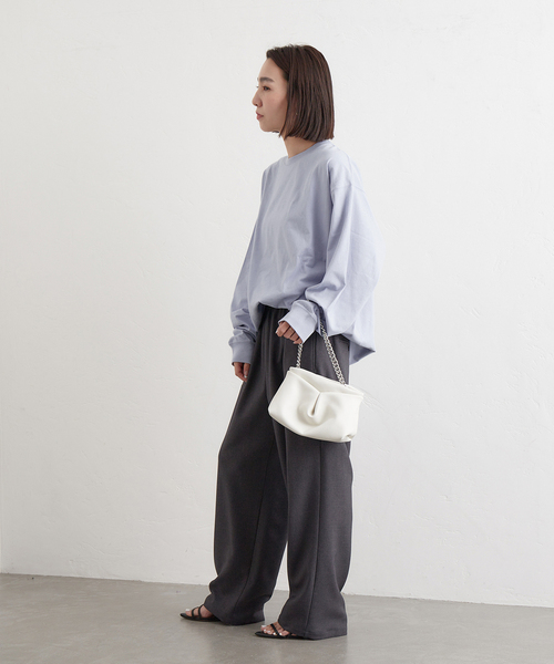 JOURNAL STANDARD（ジャーナルスタンダード）の「《追加》タックスウェットシャツ（Tシャツ/カットソー・レディース・ホワイト/ブラック/サックスブルー/ブラウン系その他/ダークブルー・FREE）」の6枚目の写真