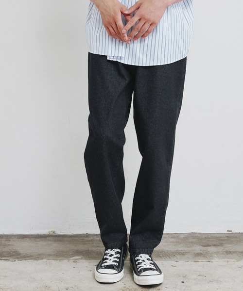 Magine（マージン）の「【SELECT】IR:12ozデニム ワイド テーパードパンツ（デニムパンツ・メンズ・ブラック/インディゴブルー/ライトブルー/ケミカルウォッシュ・M/L/XL）」の5枚目の写真