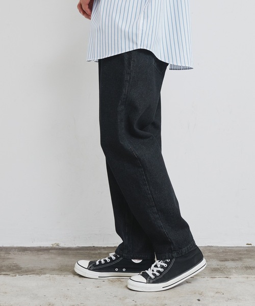 Magine（マージン）の「【SELECT】IR:12ozデニム ワイド テーパードパンツ（デニムパンツ・メンズ・ブラック/インディゴブルー/ライトブルー/ケミカルウォッシュ・M/L/XL）」の14枚目の写真