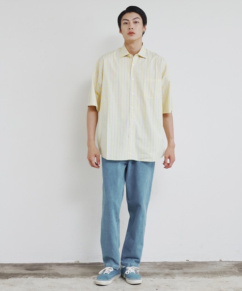 Magine（マージン）の「【SELECT】IR:12ozデニム ワイド テーパードパンツ（デニムパンツ・メンズ・ブラック/インディゴブルー/ライトブルー/ケミカルウォッシュ・M/L/XL）」の8枚目の写真