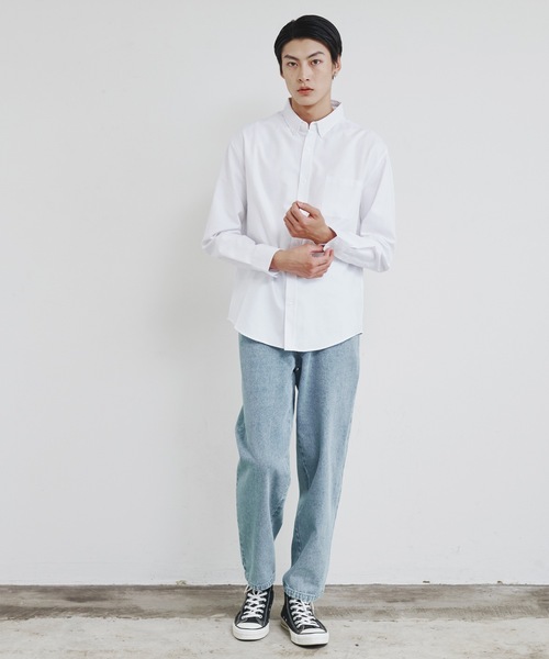 Magine（マージン）の「【SELECT】IR:12ozデニム ワイド テーパードパンツ（デニムパンツ・メンズ・ブラック/インディゴブルー/ライトブルー/ケミカルウォッシュ・M/L/XL）」の18枚目の写真