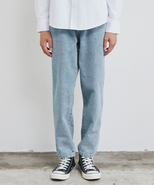 Magine（マージン）の「【SELECT】IR:12ozデニム ワイド テーパードパンツ（デニムパンツ・メンズ・ブラック/インディゴブルー/ライトブルー/ケミカルウォッシュ・M/L/XL）」の19枚目の写真