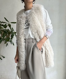 リバーシブルカーリーファーベスト