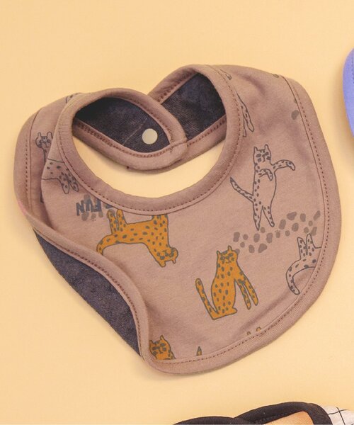 BREEZE（ブリーズ）の「リバーシブルスタイ マイファーストブリーズ（スタイ/よだれかけ・キッズ・ベージュ/パープル/ブラック/グレー/ブラウン/ターコイズブルー/チェック/チャコール/オレンジ/グリーン/アイボリー/オフホワイト/ミント/レインボー/ラベンダー・80）」の7枚目の写真