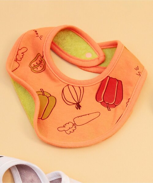 BREEZE（ブリーズ）の「リバーシブルスタイ マイファーストブリーズ（スタイ/よだれかけ・キッズ・ベージュ/パープル/ブラック/グレー/ブラウン/ターコイズブルー/チェック/チャコール/オレンジ/グリーン/アイボリー/オフホワイト/ミント/レインボー/ラベンダー・80）」の13枚目の写真