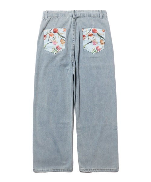 ROOPTOKYO（ループトウキョウ）の「▲flour design denim pants/フラワーデザインデニムパンツ（デニムパンツ・レディース・ライトブルー・L/M/XL）」の10枚目の写真