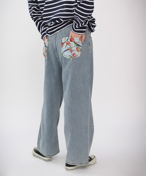 ROOPTOKYO（ループトウキョウ）の「▲flour design denim pants/フラワーデザインデニムパンツ（デニムパンツ・レディース・ライトブルー・L/M/XL）」の19枚目の写真