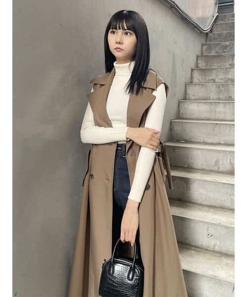 MURUA(ムルーア)の「ルーズネックミニマルタートル(ニット/セーター・レディース・ブルー/ベージュ/アイボリー/ブラック・FREE)」の12枚目の写真