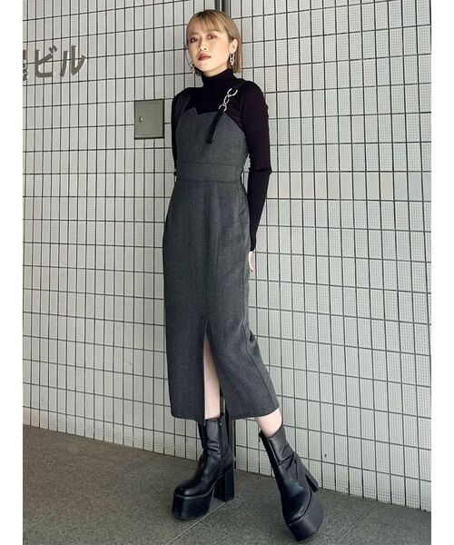 MURUA(ムルーア)の「ルーズネックミニマルタートル(ニット/セーター・レディース・ブルー/ベージュ/アイボリー/ブラック・FREE)」の20枚目の写真