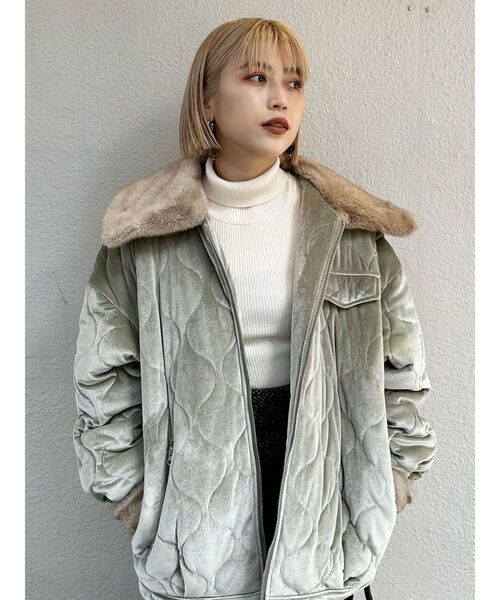 MURUA(ムルーア)の「ルーズネックミニマルタートル(ニット/セーター・レディース・ブルー/ベージュ/アイボリー/ブラック・FREE)」の21枚目の写真